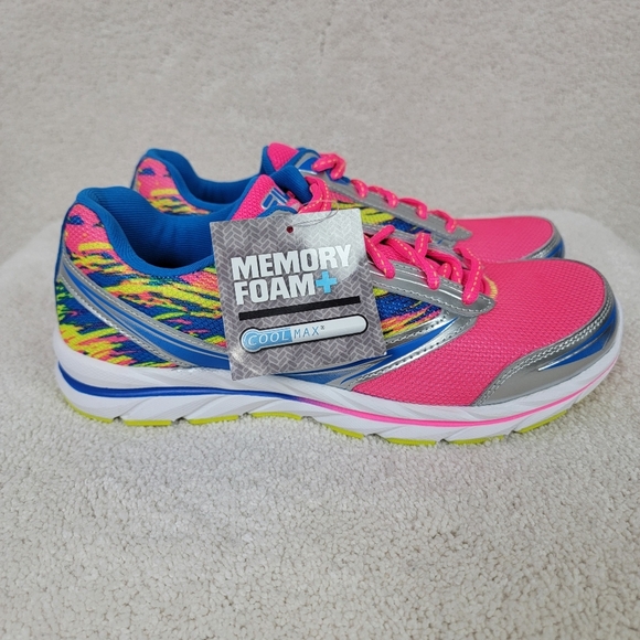 Fila Multi Color Women's Tempera Cool Max Memory Road Running Sneaker Sz 9.5 NEW - Picture 1 of 12